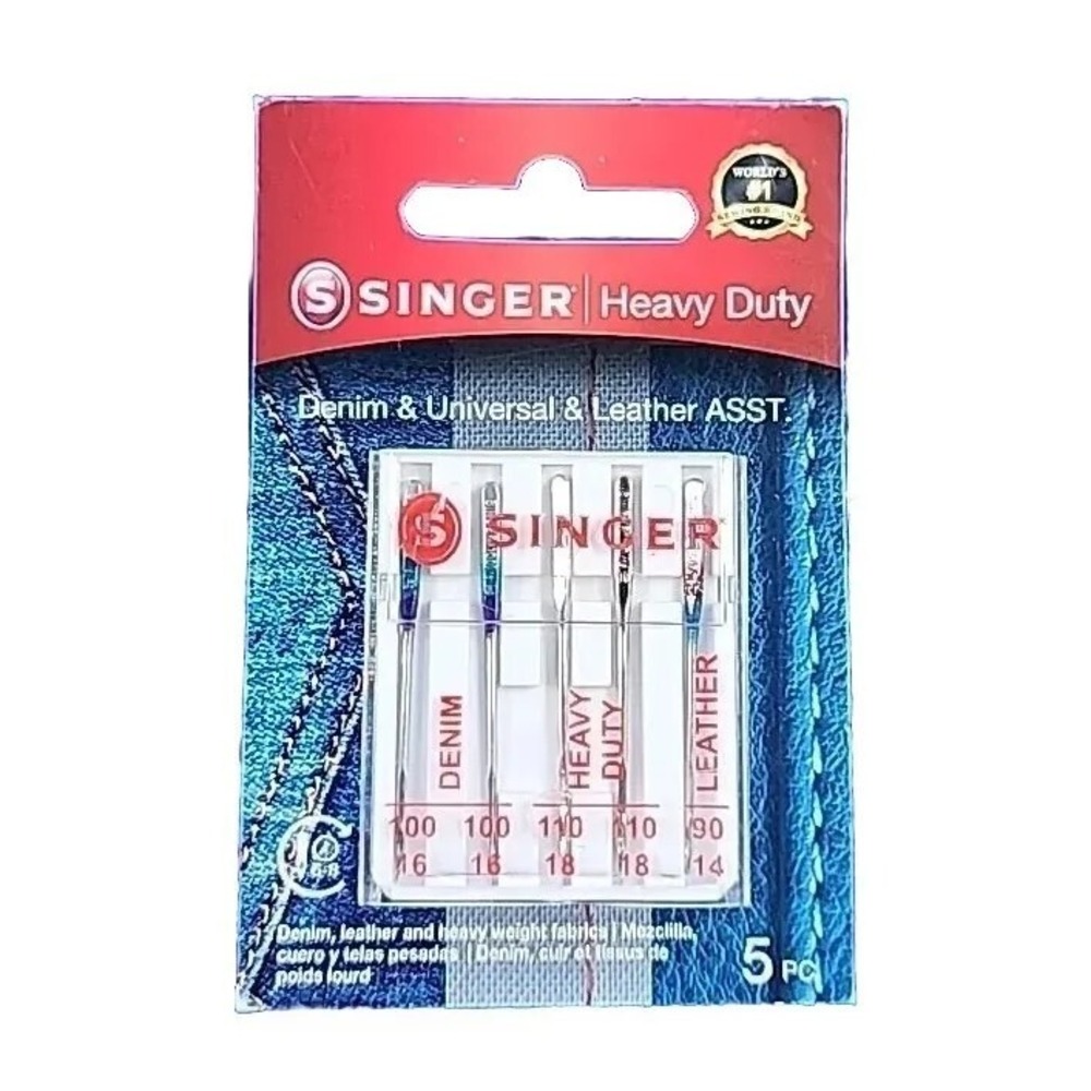 SINGER 04801 Universal Heavy‎ Duty Sewing Machine Needles, 5-Count